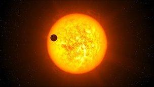 Artist's conception of transiting exoplanet