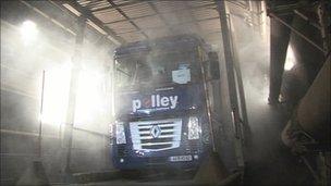 Testing the new water mist system in the Channel Tunnel