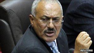 President Ali Abdullah Saleh, file image
