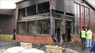 Damage at Copdock Country Store