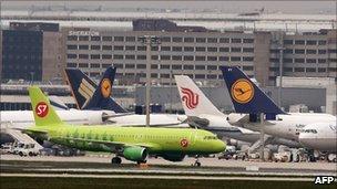 Planes at Frankfurt airport - file pic