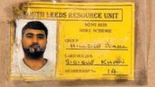 Identity card of Mohammad Sidique Khan