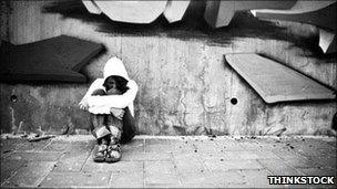 Girl sitting on the floor