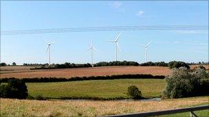 Artist's impression of the turbines