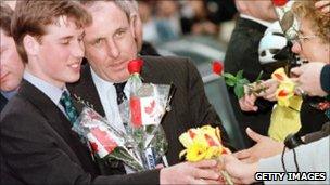 Prince William in Canada in 1998