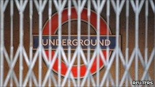 The closed entrance of a Tube station