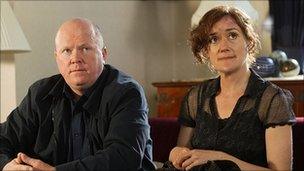 Steve McFadden and Sophie Thompson in EastEnders