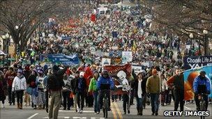 March for life in Washington DC