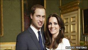 Mario Testino's official engagement photograph of Prince William and Kate Middleton