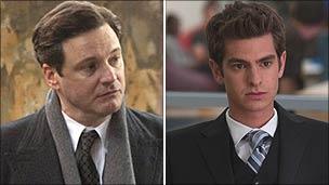 Colin Firth in The King's Speech and Andrew Garfield in The Social Network