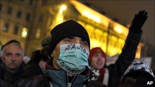 Protest against media law in Budapest, 27 Jan 11