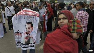 Anti-government protesters in Tahrir Square, Cairo