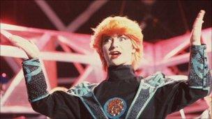 Toyah appearing on Top of the Pops in the 1980s