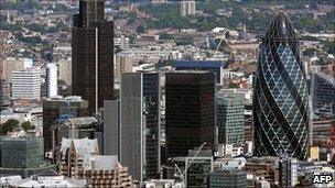 View of the City of London skyline