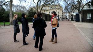 Royal wedding tour outside Clarence House