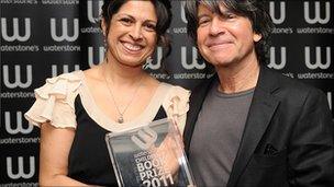 Sita Brahmachari and Anthony Browne. Picture courtesy Waterstones