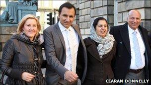 Athif Sarwar with his wife Michelle, mother, and father, Mohammed