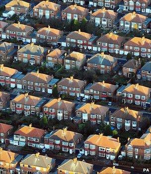 Aerial view of homes (Image: PA)