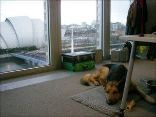 Renton with his view of the Clyde