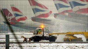 Planes at Heathrow airport