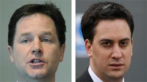 Nick Clegg and Ed Miliband