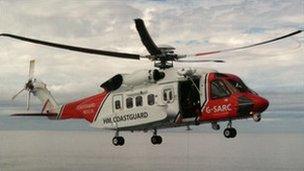 Coastguard helicopter