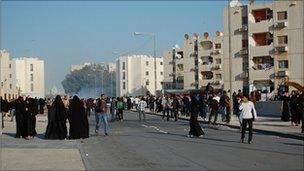 Protests in Sanabis. Photo: Art