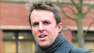 Graeme Swann outside Nottingham Magistrates' Court