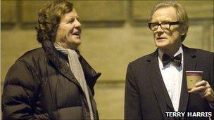 Sir David Hare and Bill Nighy in Cambridge