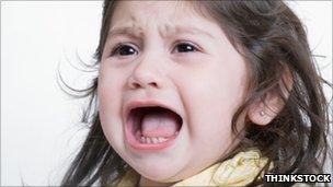 Crying toddler