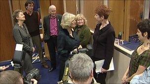 The Duchess of Cornwall during her visit to the BBC in Birmingham