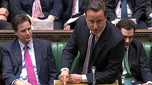 David Cameron in the Commons