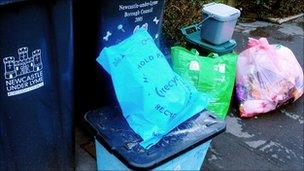 Household bins in Newcastle under Lyme