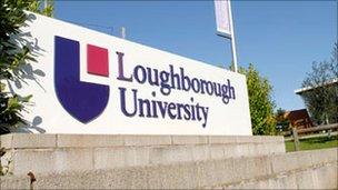 Loughborough University sign