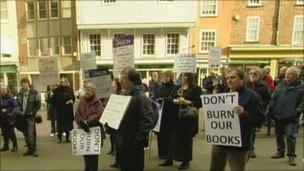 Gloucestershire cuts protesters