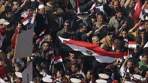 Protesters in Tahrir Square