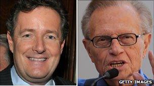 Piers Morgan (left) and Larry King