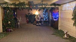 Santa's grotto at the attraction