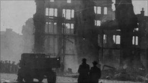 Bomb devastation in Swansea