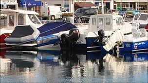 Boats in St Sampson's marina