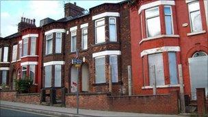 Row of terrace houses