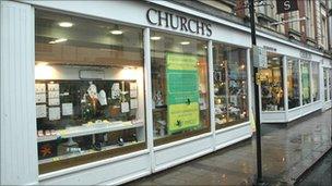 Church's shop in Northampton.