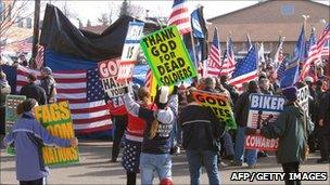 Westboro Baptist Church protesters