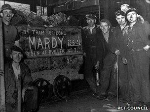 Maerdy miners in 1952