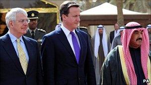 John Major, David Cameron and Kuwaiti PM Sheikh Nasser al-Mohammed al-Sabah