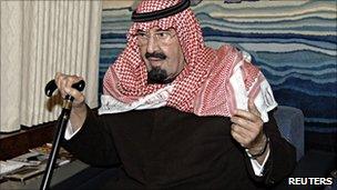 Saudi King Abdullah en route to Morocco (22 Jan 2011)