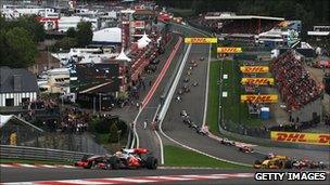 Spa Francorchamps F1 circuit, Belgium Grand Prix 2010