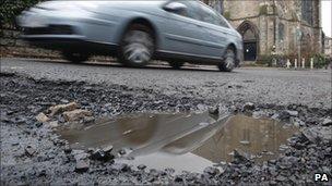 A pothole