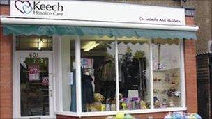 Keech Hospice Care shop in Stopsley