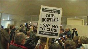 Protesters at Haringey